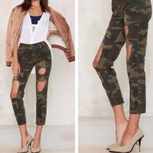 Lovers & Friends Boyfriend Jeans in Camo size 24